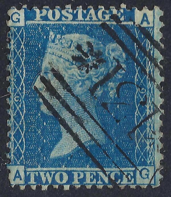 QV sg45 2d blue (A-G) plate 9 - good used