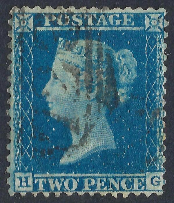 QV sg34 2d blue (H-G) Plate 5 - good used