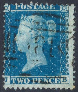 QV sg34 2d blue (J-B) Plate 5 - good used