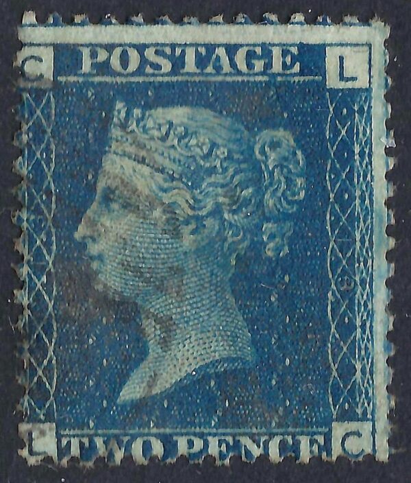 QV sg47 2d blue (L-C) plate 13 - good used