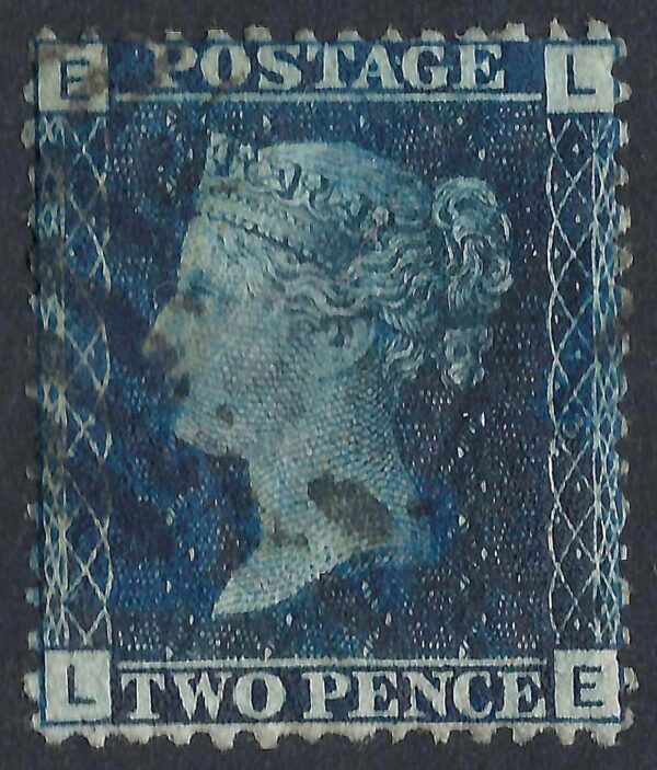 QV sg47 2d blue (L-E) plate 15 - good used