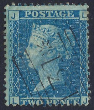 QV sg45 2d blue (L-J) plate 9 – good used