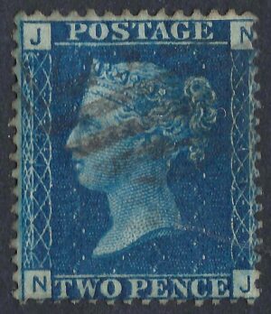 QV sg47 2d blue (N-J) plate 13 - good used