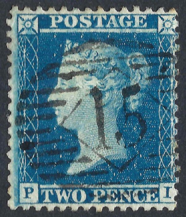 QV sg34 2d blue (P-I) plate 5 – good used
