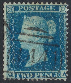 QV sg34 2d blue (Q-A) plate 5 - good used
