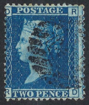 QV sg45 2d blue (R-D) plate 9 - good used