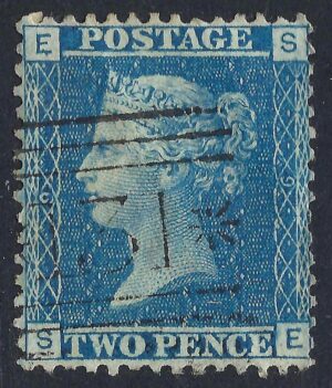 QV sg45 2d blue (S-E) plate 9 – good used