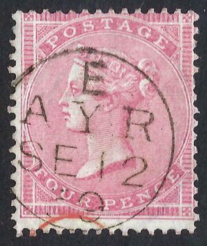 QV sg66a 4d rose with fine 1859 Ayr cds