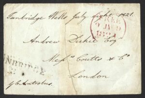 1821 Free front signed by Gibbs Crawfurd Antrobus