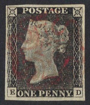 QV 1840 1d black (E-D) Plate 3