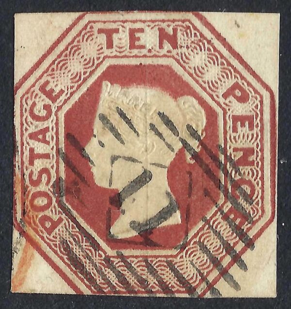 QV sg57 10d brown embossed – fine used