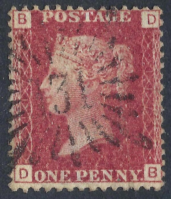 QV sg43 1d red (D-B) with fine Brunswick Star cancel