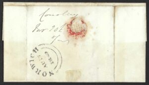 QV sg2 1d black (D-H) Plate 6 on wrapper from (Kings) Lynn to Norwich