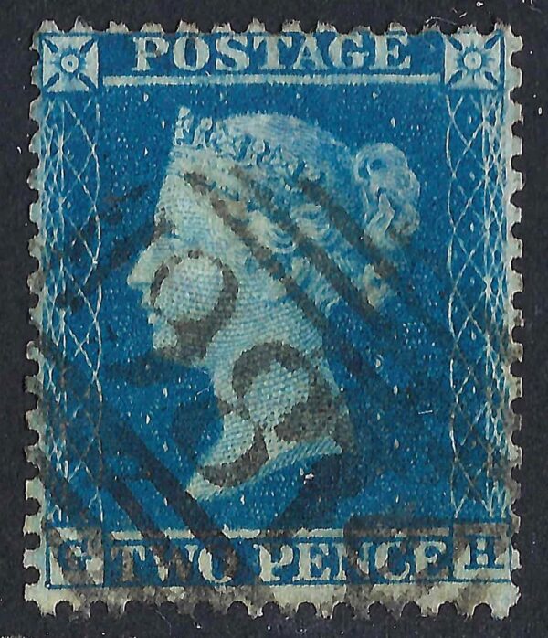 QV sg34 2d blue (G-H) plate 5 – good used