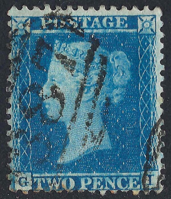QV sg34 2d blue (G-I) plate 5 – good used