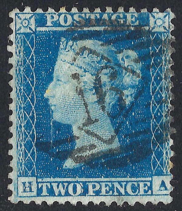 QV sg34 2d blue (H-A) plate 5 – good used