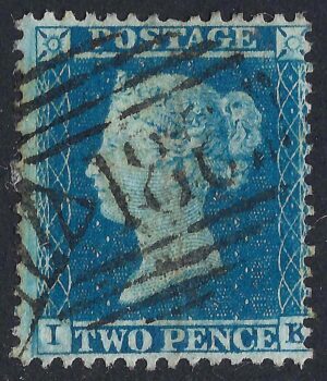 QV sg34 2d blue (I-K) plate 5 – good used