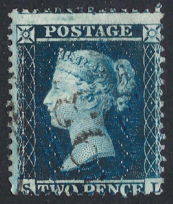 QV sg34 2d blue (S-L) plate 5 – good used