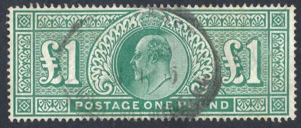 KEVII sg320 £1 deep green - fine used example