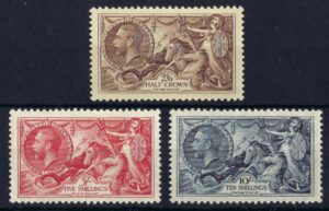 KGV sg450-452 re-engraved Seahorses - unmounted mint