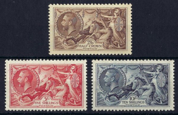 KGV sg450-452 re-engraved Seahorses - unmounted mint