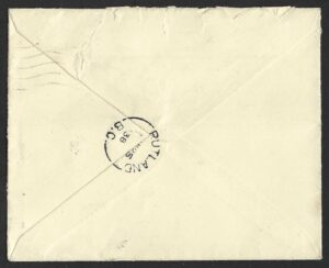 KEVIII 1938 sg458 1d scarlet bisect cover to Canada
