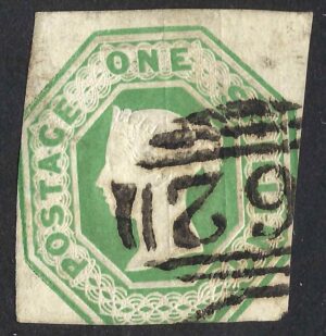 QV sg55 1s green embossed