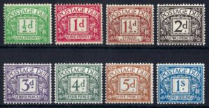 1914-22 Postage Dues D1-D8 – mounted mint