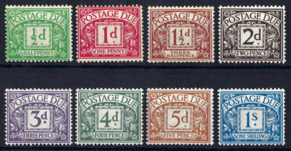 1914-22 Postage Dues D1-D8 – mounted mint