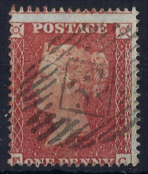 QV sg26 C5(1) 1d red (E-C) plate 7 LC p16 with PUTNEY 32 Inland section cancel