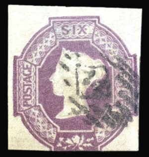 QV sg60wi 6d purple (wmk inverted) fine used