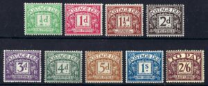 1924-31 Postage Dues D10 - D18 – mounted mint