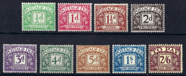 1924-31 Postage Dues D10 - D18 – mounted mint
