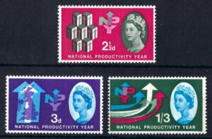 QEII 1962 sg631p-633p NPY phosphor set - unmounted mint