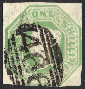 QV sg55 1s green embossed