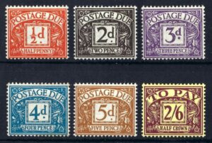 1954-55 Postage Dues D40-D45 – mounted mint