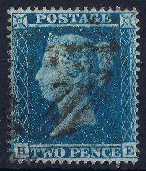 QV sg27 2d blue (H-E) Plate 5 - good used example
