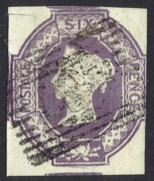 QV sg59 6d dull lilac embossed