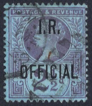 QV sgO14 2½d purple/blue I.R. OFFICIAL - fine used
