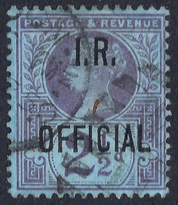 QV sgO14 2½d purple/blue I.R. OFFICIAL - fine used