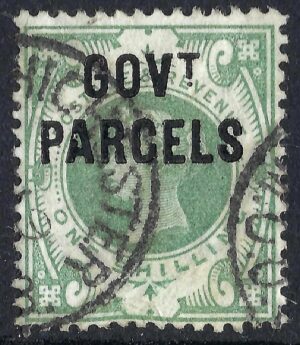 QV sgO68 1s dull green GOVT PARCELS - fine used