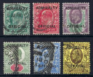 KEVII sgO101-O106 ADMIRALTY OFFICIAL set - good used