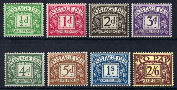 1937-38 Postage Dues D27-D34 – unmounted mint
