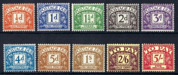 1955-57 Postage Dues D46-D55 – mounted mint