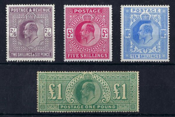 KEVII High Value set - mounted mint