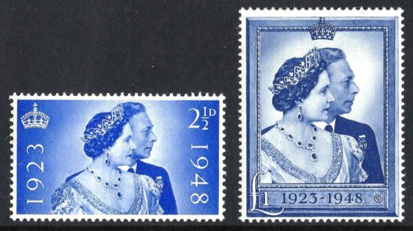 KGVI sg493-941948 Royal Silver Wedding set - unmounted mint