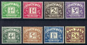 1936-37 Postage Dues D19-D26 – unmounted mint