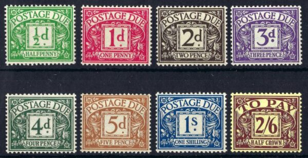 1936-37 Postage Dues D19-D26 – unmounted mint