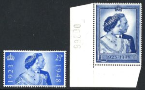 KGVI sg493-94 1948 Royal Silver Wedding set – unmounted mint