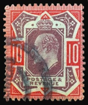KEVII sg310 10d dull reddish-purple & aniline pink - good used